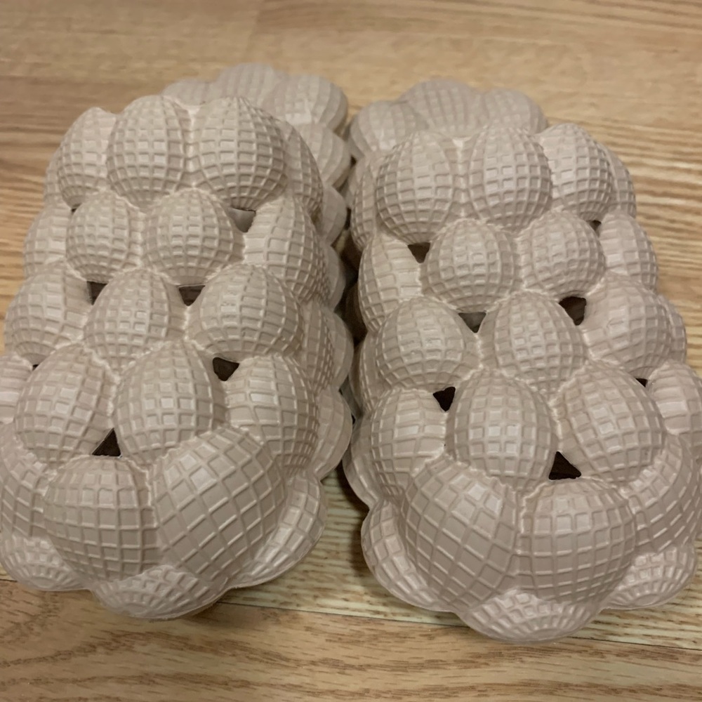 Textured Beige Sandals